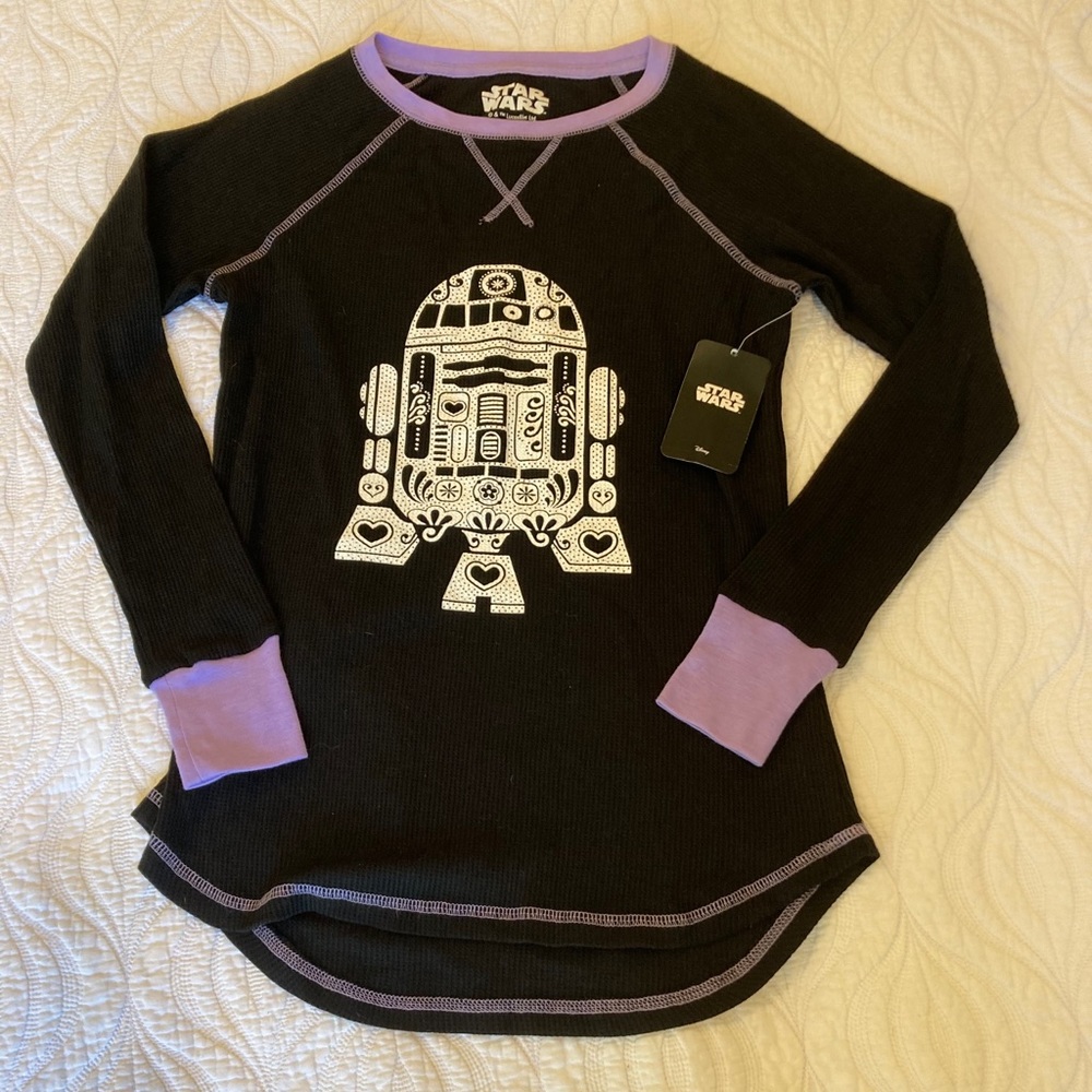 NWT Star Wars R2D2 Thermal Sleep Shirt cozy warm